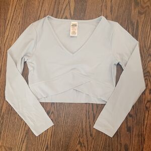 Gymshark Light Blue V-Neck Crop Top